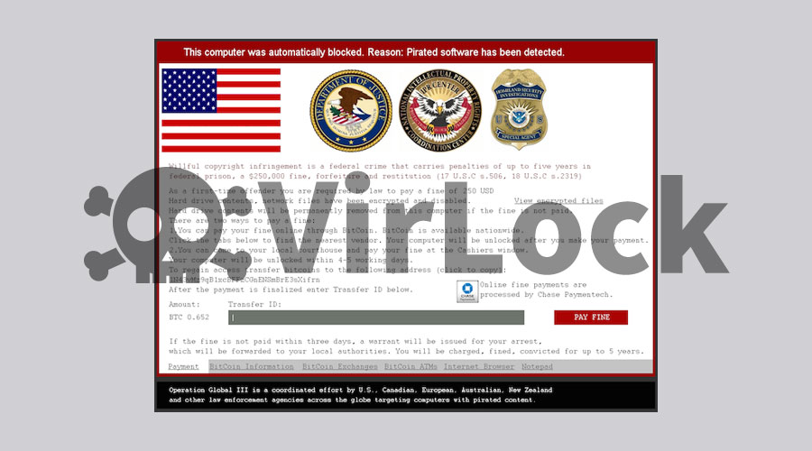 VirLock勒索病毒集感染、勒索、锁屏功能于一身